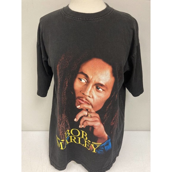 Bob Marley Exodus Legend Album Cover T-Shirt L Front and Back Black and White - Picture 2 of 6